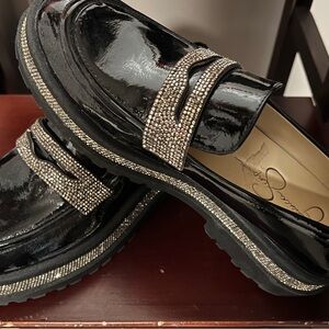 Patent leather loafers